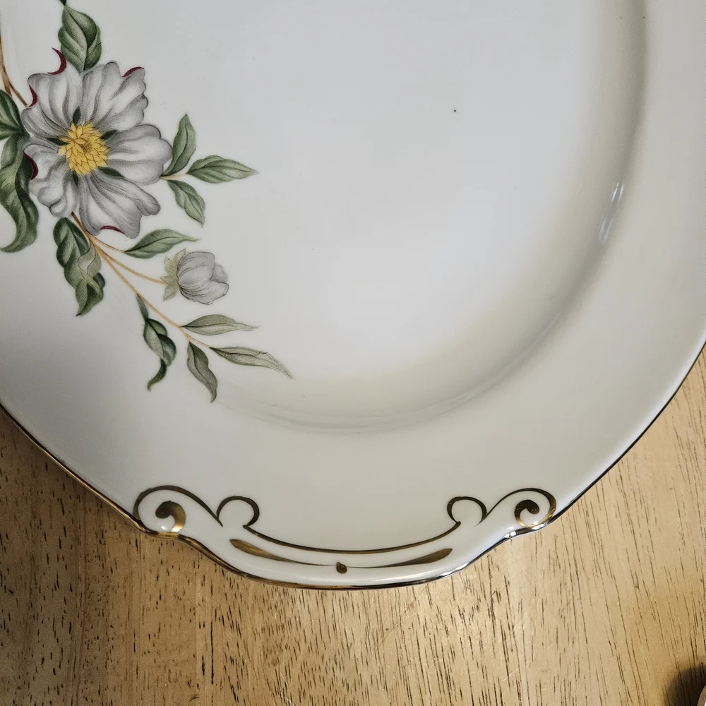 Mikasa Glenda 16 Oval Serving Platter Japan Fine China Floral Gold Trim